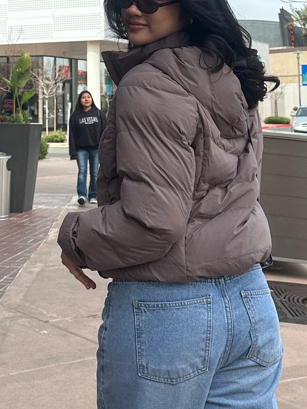 Women's purple Puffer Jacket with Hood
